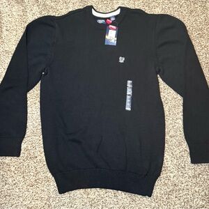 NWT Chaps Men's Big And Tall Crewneck Sweatshirt, Black, Heavy Weight, Size XLT